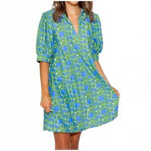 NEW JUDE CONNALLY emerson dress in bamboo pattern